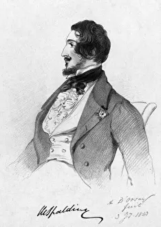 William Spalding Writer with Autograph Print 1809-1859
