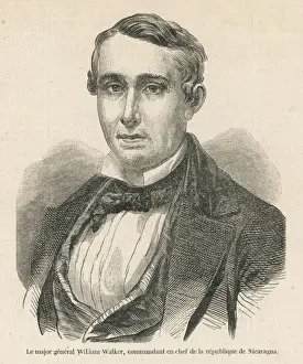 Prints of WILLIAM WALKER American adventurer President of Nicaragua finally shot after a remarkable career Nicaragua Prints: William Walker Print, a photograph of the American adventurer