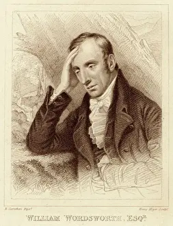 Prints of William Wordsworth (1770 1850), English romantic poet. Date: 19th century Lake Prints: 19th Century Print of William Wordsworth