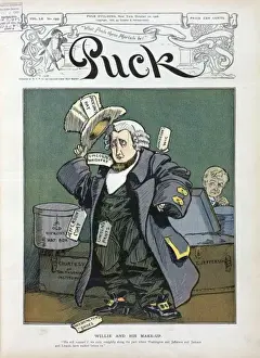 Puck Magazine Illustrations Online Prints: Willie and his make-up