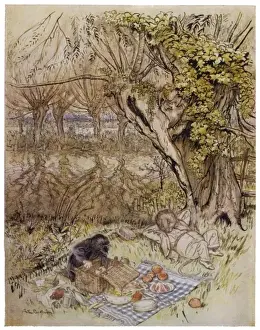 The Water Rat and Mole Picnic Print, 1908
