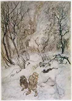 Wind in Willows Print: Rat Examines Wild Wood