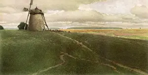 Picturesque Countryside Views Prints: Windmill in Landscape