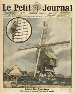 French Army During WWI Prints: Windmill Observation Wwi
