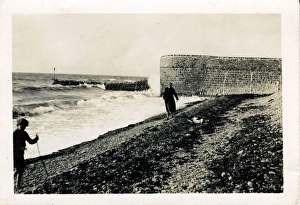 Windy Beach, Thought to be at Aberaeron, Cardiganshire Windy Beach, Thought to be at Aberaeron, Cardiganshire