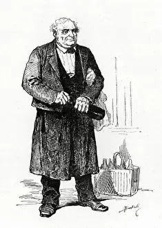 1878 Wine Waiter Opens Bottle Print