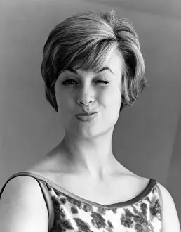 Vintage Model Photos Prints: Winking Model