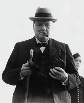 Winston Churchill at Croydon Airport, 1939 Winston Churchill at Croydon Airport, 1939