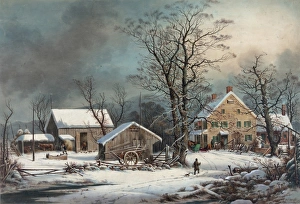 Winter in the country: a cold morning Winter in the country: a cold morning