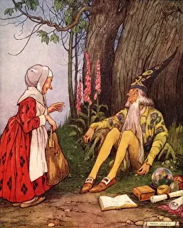 Historical Illustration Prints: Are you not the wise man of the woods_