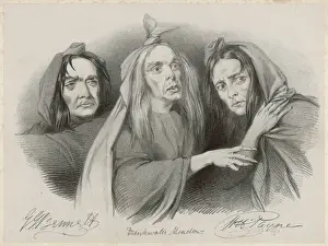 Three Witches - Macbeth Print by John William Waterhouse