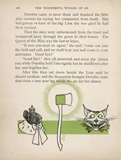 Wizard Of Oz Illustrations Prints: Wizard of Oz / Cat & Mouse