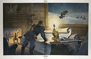 German Emperor Cartoon Prints: The wolf