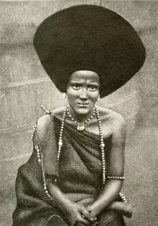Woman with built-up hair, Abyssinia (Ethiopia), East Africa Woman with built-up hair, Abyssinia (Ethiopia), East Africa