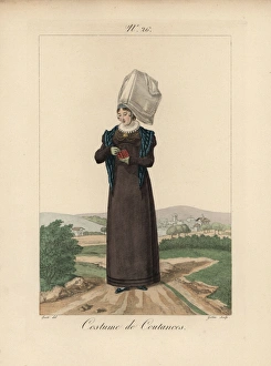 Woman in the costume of Coutances in large Woman in the costume of Coutances in large