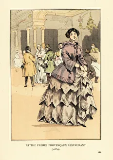 Woman at the Freres Provencaux Restaurant, Paris, 1850 Woman at the Freres Provencaux Restaurant, Paris, 1850