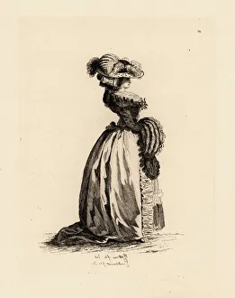 Woman with muff, era of Marie Antoinette Woman with muff, era of Marie Antoinette