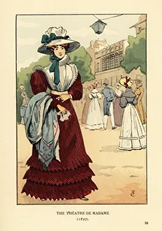 Woman outside the Theatre du Gymnase, Paris, 1827 Woman outside the Theatre du Gymnase, Paris, 1827