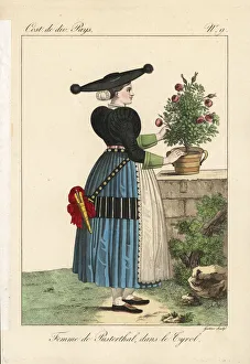 Woman of the Puster Valley, Tyrol, Switzerland, 19th century Woman of the Puster Valley, Tyrol, Switzerland, 19th century