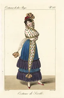 Woman of Seville, Spain, 19th century Woman of Seville, Spain, 19th century