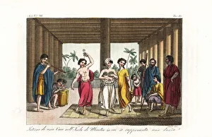 Women dancing to drum and pipe music in a Women dancing to drum and pipe music in a
