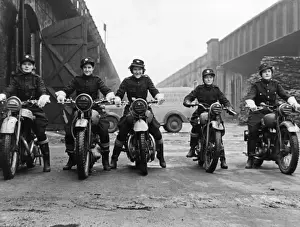 Women In The War Effort Prints: Women dispatch riders in training, WW2