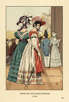 Women inside the Boulogne Panorama, Paris, 1824 Women inside the Boulogne Panorama, Paris, 1824