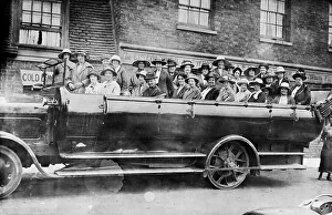 Women in a large charabanc outside Chelmsford Brewery Women in a large charabanc outside Chelmsford Brewery