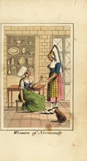 Women of Normandy, France, in a kitchen, 1818 Women of Normandy, France, in a kitchen, 1818