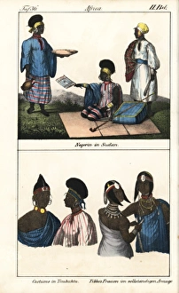 Women of Sudan in striped robes, Timbuktu, and Tibbo people Women of Sudan in striped robes, Timbuktu, and Tibbo people