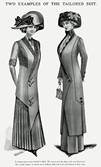 Two women wearing tailored suits 1909 Two women wearing tailored suits 1909