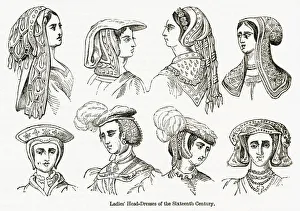 Women's headdressses of the 16th century Women's headdressses of the 16th century