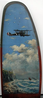 Wooden Propeller painted with either an RE8 or a BE2E Wooden Propeller painted with either an RE8 or a BE2E