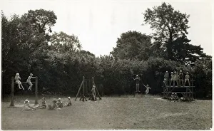 Woodland School, High Wycombe, Bucks - Playground. Date: 1940s Woodland School, High Wycombe, Bucks - Playground. Date: 1940s