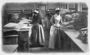Childrens Welfare History Prints: Workhouse Laundry