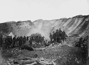 Working Parties in a Mine Print, 1917