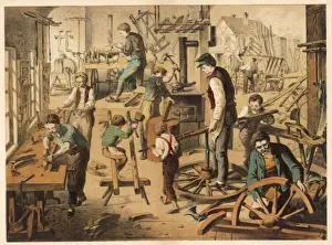 Woodworking Industry Prints: Workshop of a cartwright