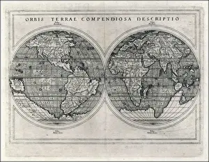 Vintage World Maps For Sale Prints: World Map 1587