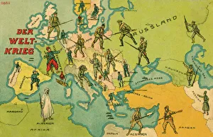 World War One Combatants - Map of Europe World War One Combatants - Map of Europe