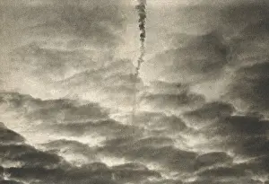Historical Photography Europe Prints: World War I. Fall of a zeppelin