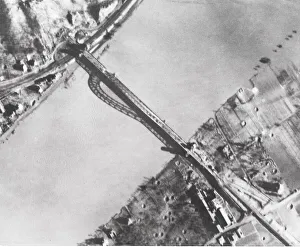 World War II - Rhine bridge at Remagen, near Bonn World War II - Rhine bridge at Remagen, near Bonn