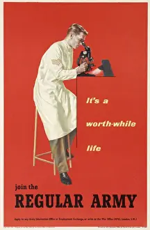 British Army Recruitment Ads Prints: Its a worth-while life join the Regular Army
