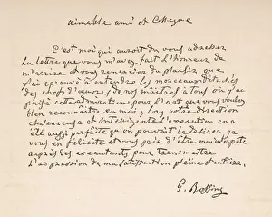 Rossini's Letter in French Print