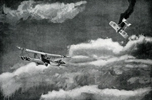 WW1 - French and German aerial combat, 1916 WW1 - French and German aerial combat, 1916