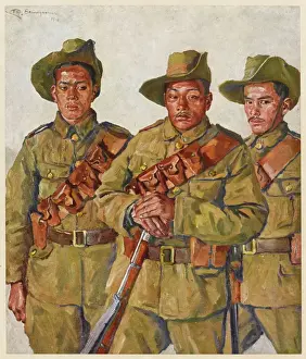 Ww1 Gurkhas Print - Three Indian Army Soldiers