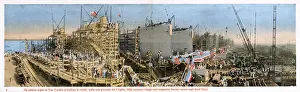 WW1 - launch of 95 USA Transport Ships - 1918 WW1 - launch of 95 USA Transport Ships - 1918