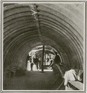 WW1 - Metal-roofed trench on the Western Front WW1 - Metal-roofed trench on the Western Front