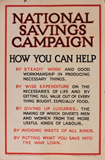WW1 poster, National Savings Campaign WW1 poster, National Savings Campaign