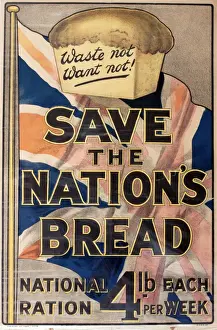 WW1 Ministry of Food Print: Save the Nation's Bread