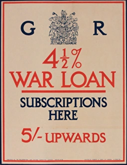 WW1 poster, War Loan, subscriptions here WW1 poster, War Loan, subscriptions here